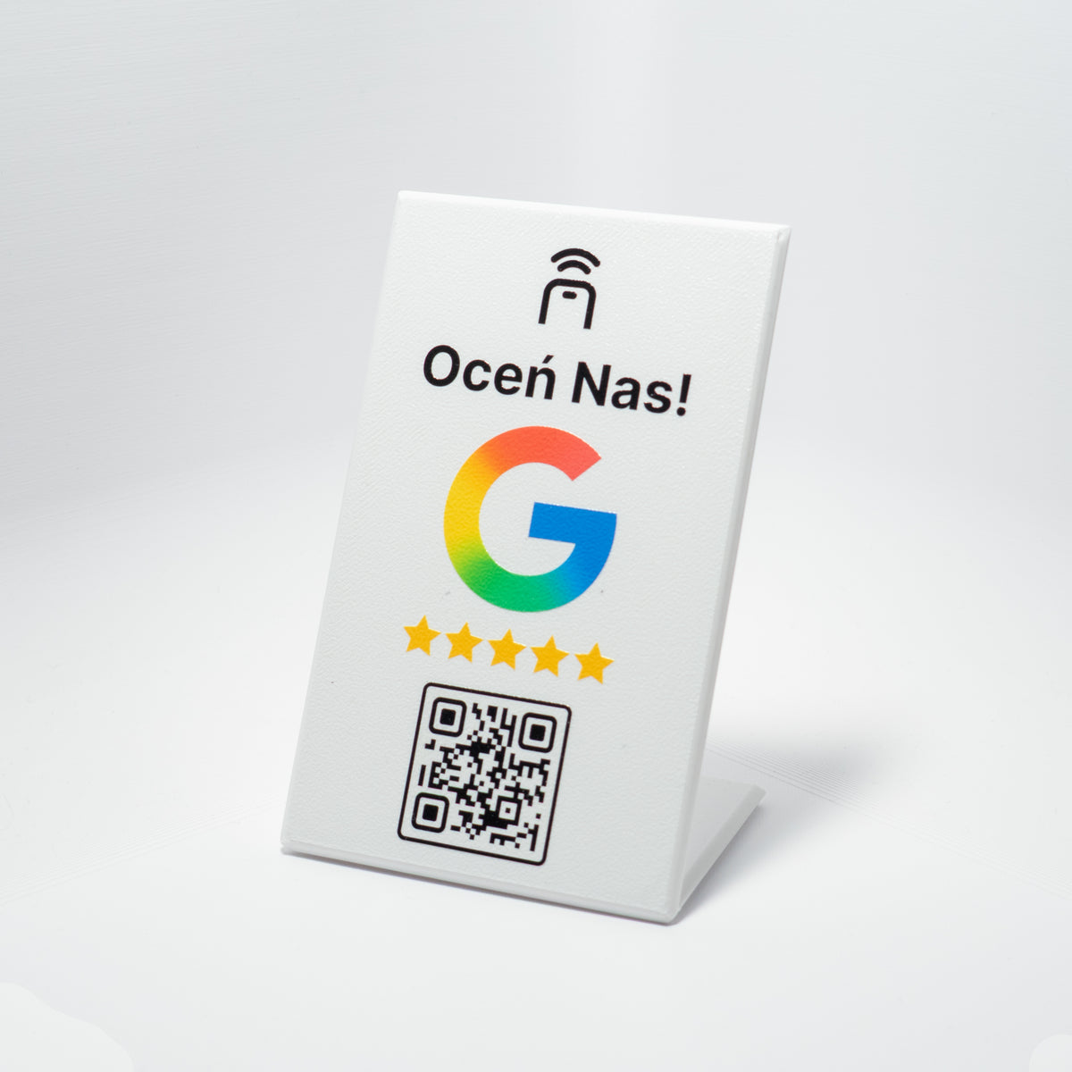 Stand NFC i QR do opinii Google – standardowy wzór