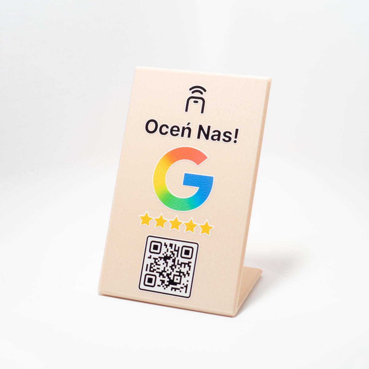 Stand NFC i QR do opinii Google – standardowy wzór