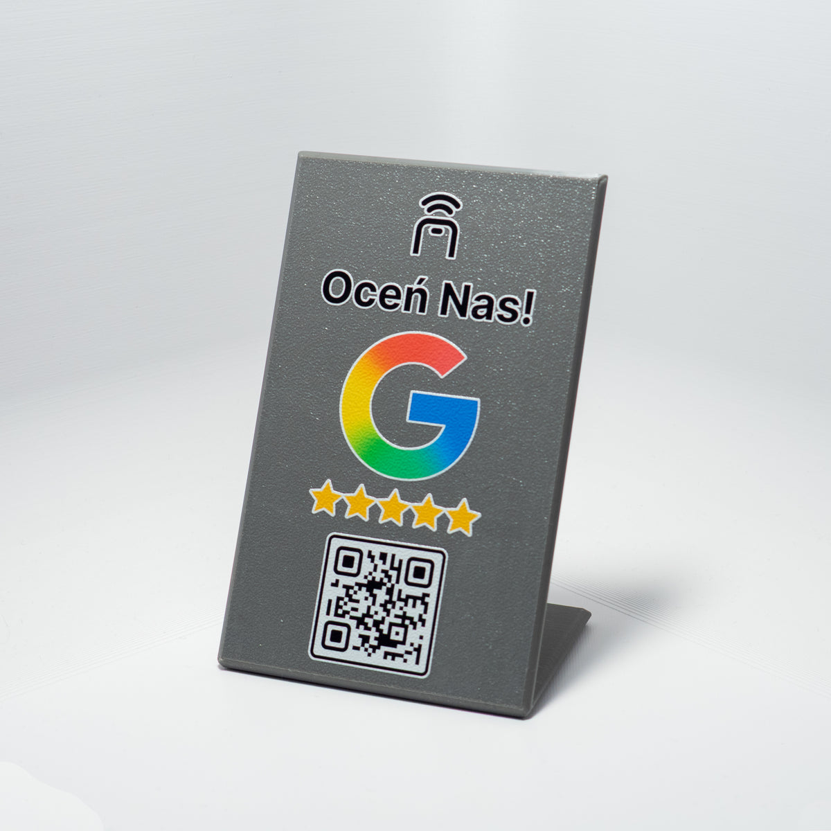Stand NFC i QR do opinii Google – standardowy wzór