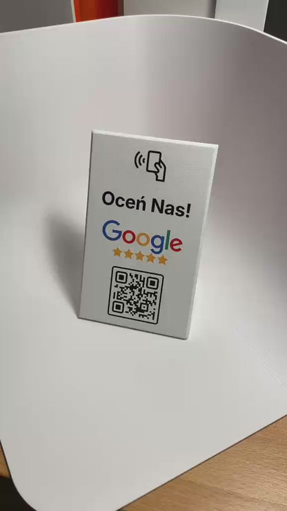 Stand NFC i QR do opinii Google – standardowy wzór